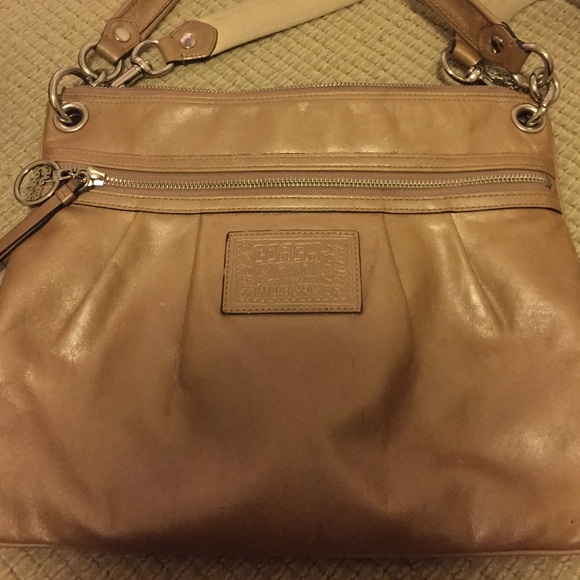 Tan leather coach poppy purse! - Picture 1 of 9